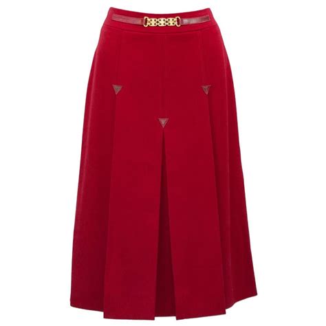 vintage wool celine skirt red|Vintage Celine Skirt .